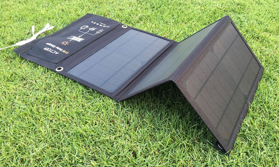Portable solar folding charging bag