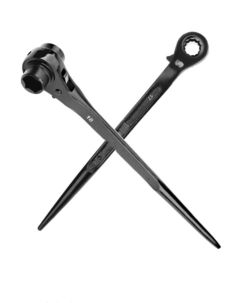 Sharp tail ratchet socket wrench