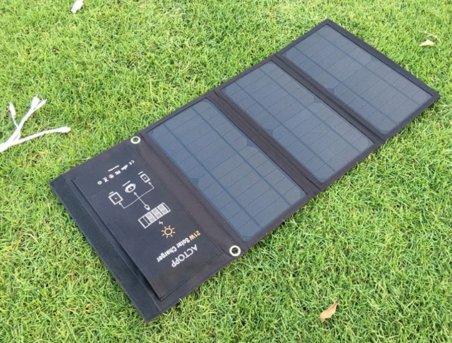 Portable solar folding charging bag