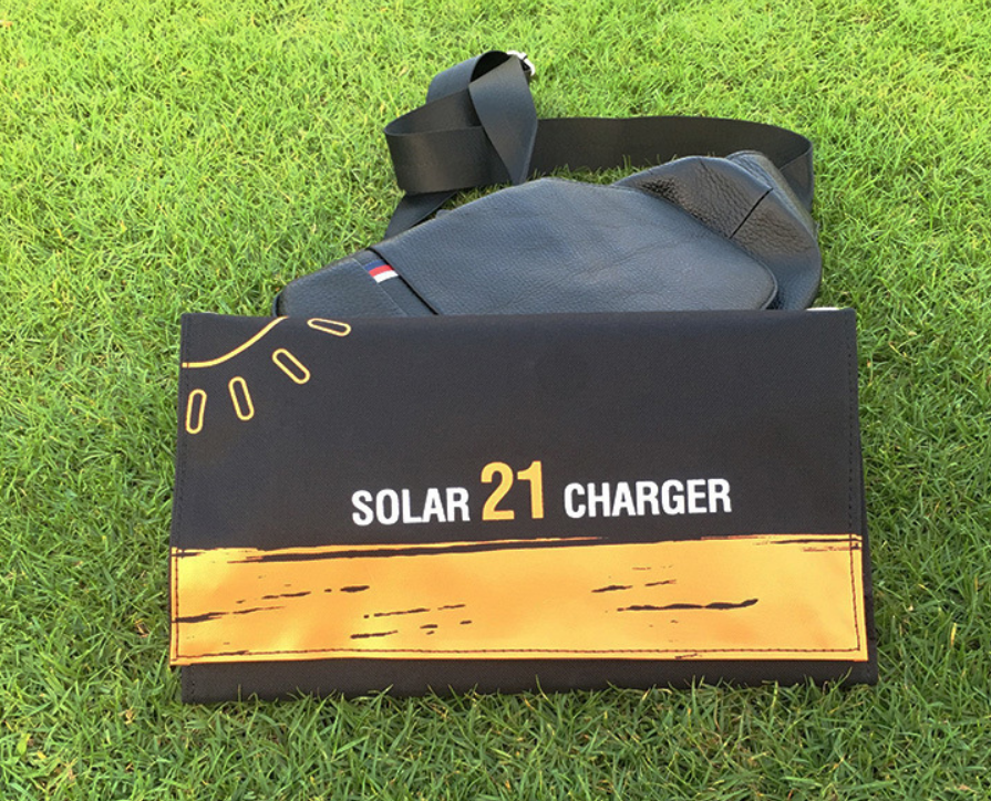 Portable solar folding charging bag