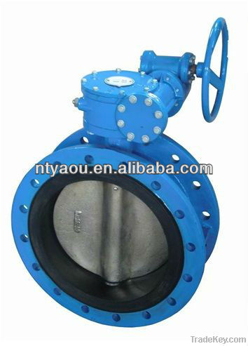 Manual-operated Rubber-Seat Double Eccentric Butterfly Valve