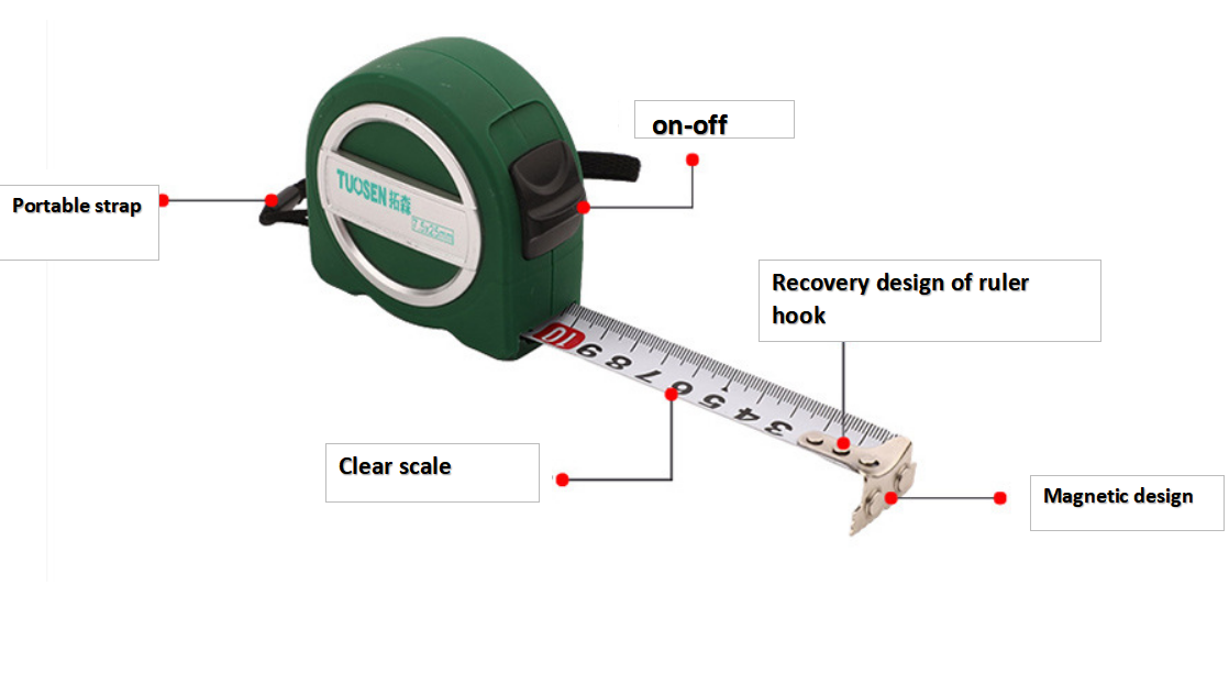 5m stainless steel durable self-locking steel tape